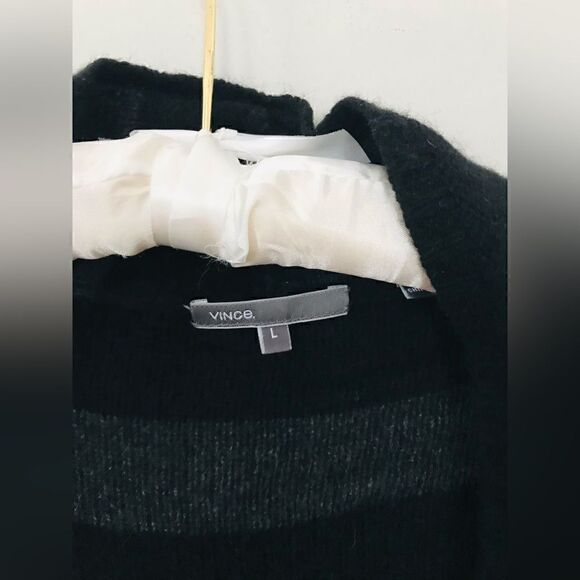 Vince | black and grey oversized cashmere blend cardigan sweater | size large - Picture 2 of 7